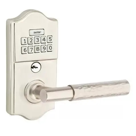 Emtek Classic - T-Bar Hammered Lever Electronic Keypad Lock by Emtek