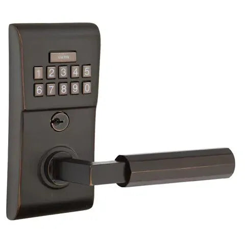 Emtek Modern - L-Square Faceted Lever Electronic Keypad Lock by Emtek