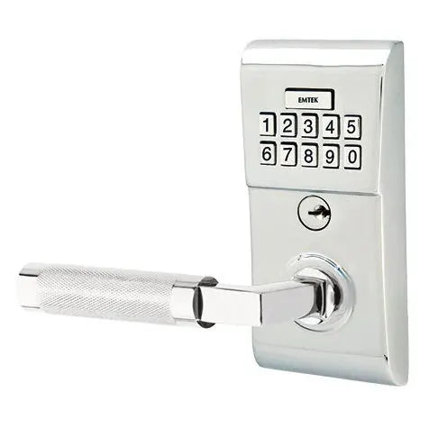 Emtek Modern - L-Square Knurled Lever Electronic Keypad Lock by Emtek