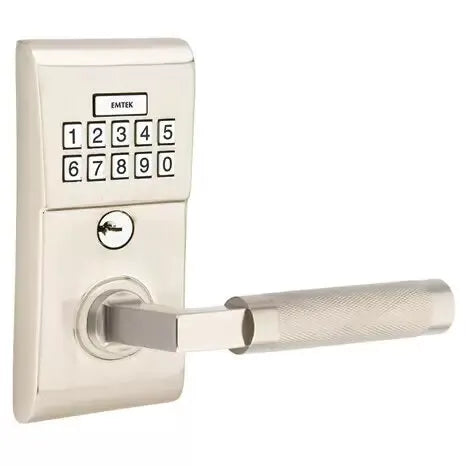 Emtek Modern - L-Square Knurled Lever Electronic Keypad Lock by Emtek