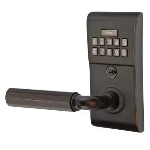 Emtek Modern - R-Bar Faceted Lever Electronic Keypad Lock by Emtek