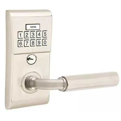 Emtek Modern - R-Bar Faceted Lever Electronic Keypad Lock by Emtek