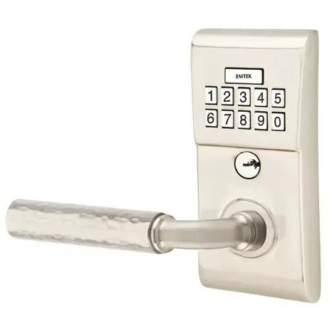 Emtek Modern - R-Bar Hammered Lever Electronic Keypad Lock by Emtek
