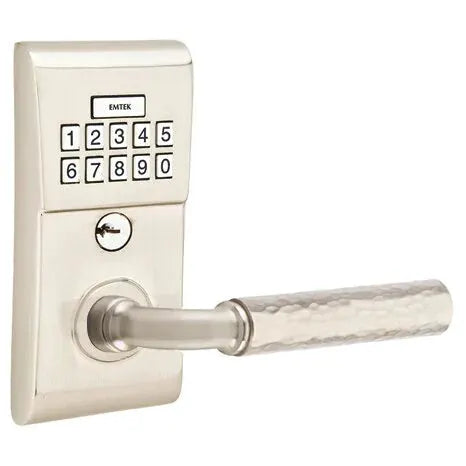 Emtek Modern - R-Bar Hammered Lever Electronic Keypad Lock by Emtek