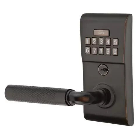 Emtek Modern - R-Bar Knurled Lever Electronic Keypad Lock by Emtek