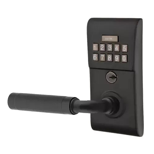 Emtek Modern - R-Bar Knurled Lever Electronic Keypad Lock by Emtek
