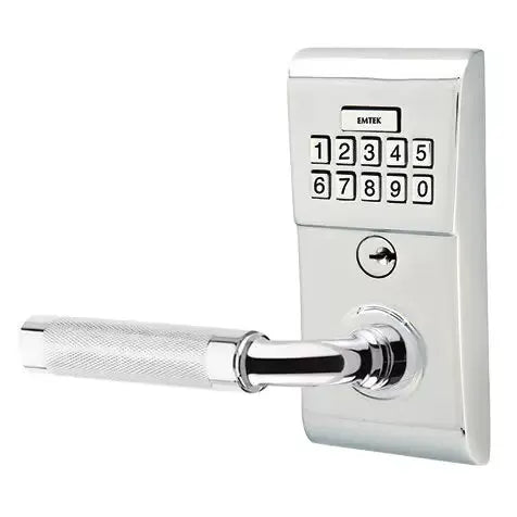polished chrome door lever