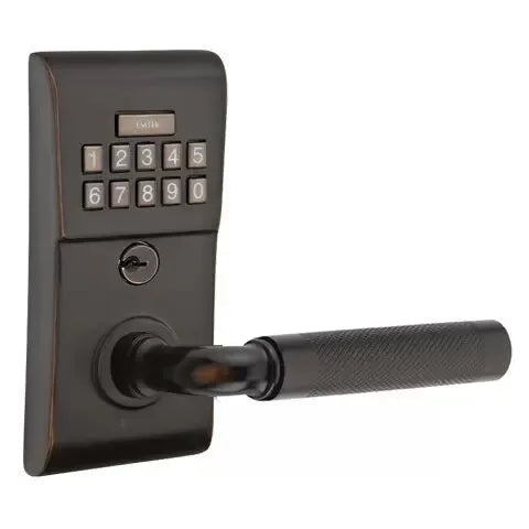 Emtek Modern - R-Bar Knurled Lever Electronic Keypad Lock by Emtek
