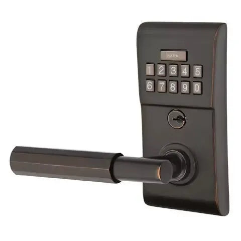 Emtek Modern - T-Bar Faceted Lever Electronic Keypad Lock by Emtek