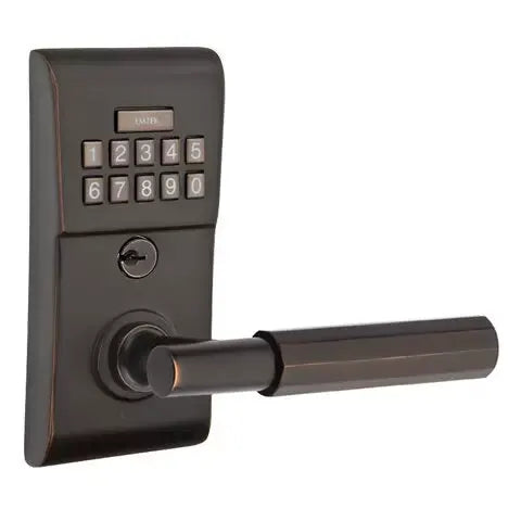 Emtek Modern - T-Bar Faceted Lever Electronic Keypad Lock by Emtek