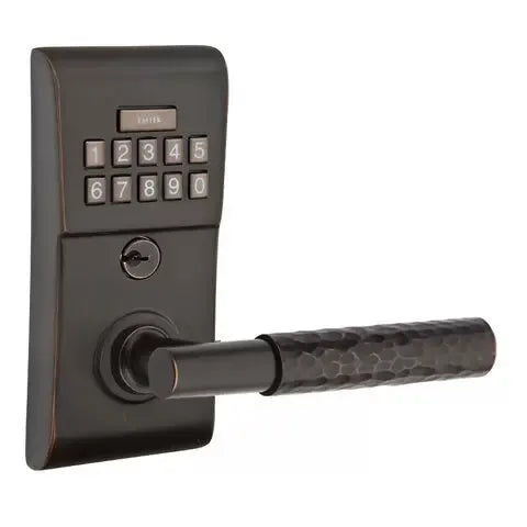 Emtek Modern - T-Bar Hammered Lever Electronic Keypad Lock by Emtek