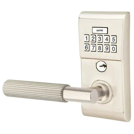 Emtek Modern - T-Bar Straight Knurled Lever Electronic Keypad Lock by Emtek