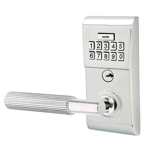 Emtek Modern - T-Bar Straight Knurled Lever Electronic Keypad Lock by Emtek