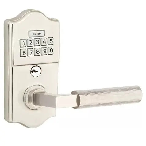 Emtek Classic - L-Square Hammered Lever Electronic Keypad Lock by Emtek