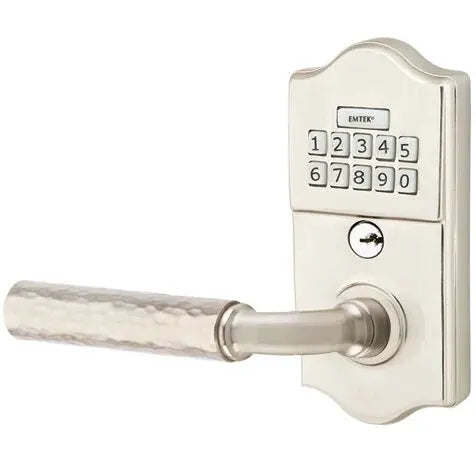 Emtek Modern - R-Bar Hammered Lever Electronic Keypad Lock by Emtek