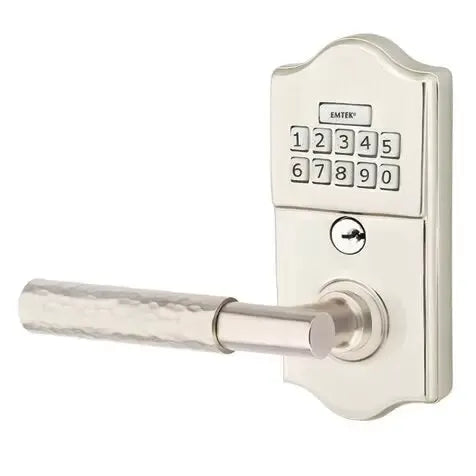 Emtek Classic - T-Bar Hammered Lever Electronic Keypad Lock by Emtek