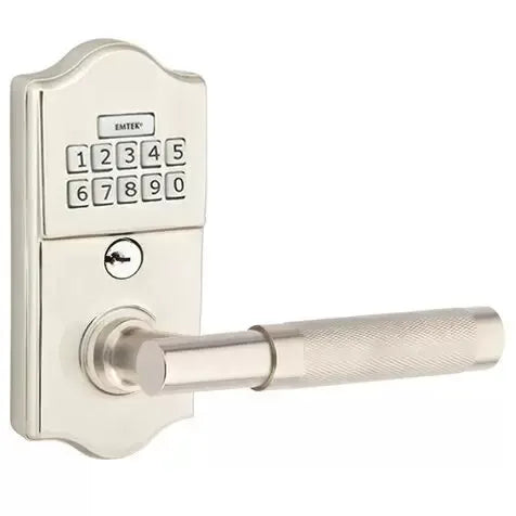Emtek Classic - T-Bar Knurled Lever Electronic Keypad Lock by Emtek