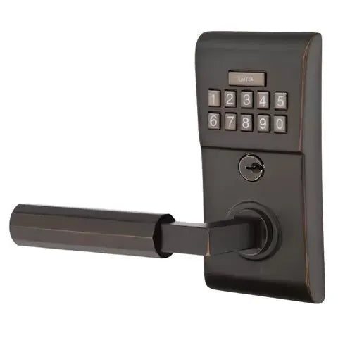Emtek Modern - L-Square Faceted Lever Electronic Keypad Lock by Emtek
