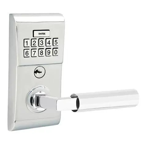 Emtek Modern - L-Square Faceted Lever Electronic Keypad Lock by Emtek