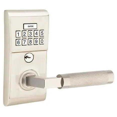 Emtek Modern - L-Square Knurled Lever Electronic Keypad Lock by Emtek