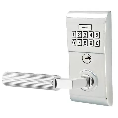 polished chrome door lever