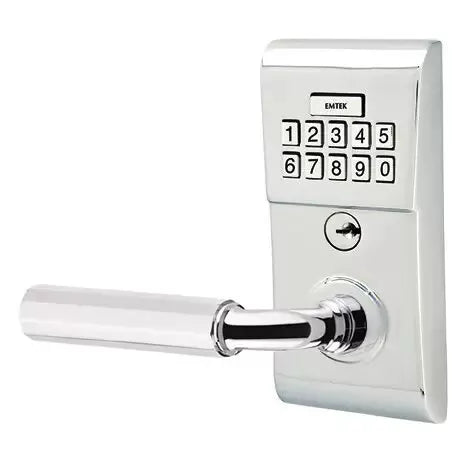 polished chrome door lever