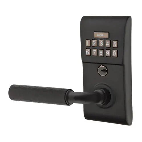 Emtek Modern - R-Bar Hammered Lever Electronic Keypad Lock by Emtek