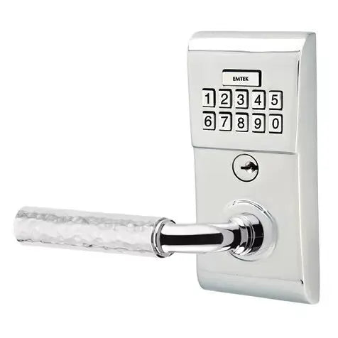polished chrome door lever