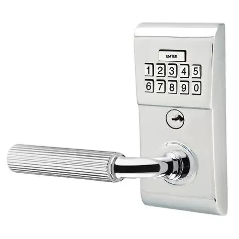 polished chrome door lever