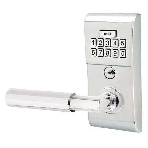 polished chrome door lever