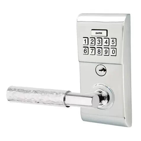 polished chrome door lever
