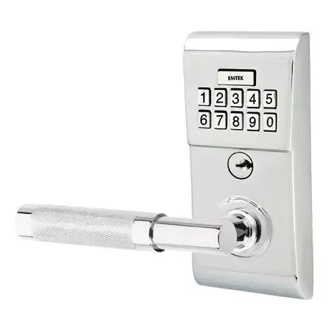 polished chrome door lever