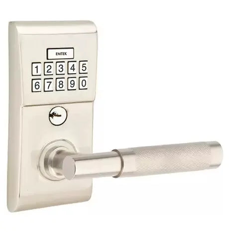 Emtek Modern - T-Bar Knurled Lever Electronic Keypad Lock by Emtek
