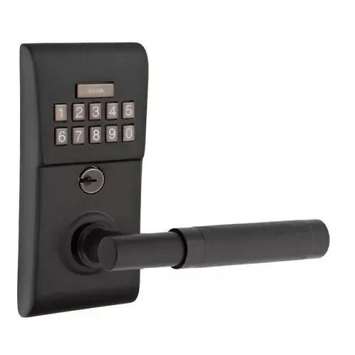 Emtek Modern - T-Bar Knurled Lever Electronic Keypad Lock by Emtek