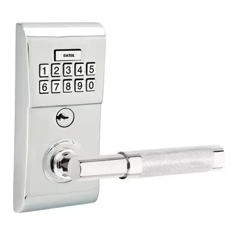 Emtek Modern - T-Bar Knurled Lever Electronic Keypad Lock by Emtek