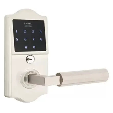 Emtek Emtouch Classic - L-Square Faceted Lever Electronic Touchscreen Lock by Emtek