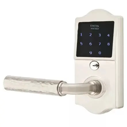 Emtek Emtouch Classic - R-Bar Hammered Lever Electronic Touchscreen Lock by Emtek