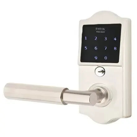 Emtek Emtouch Classic - T-Bar Faceted Lever Electronic Touchscreen Lock by Emtek