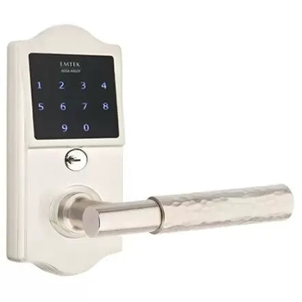 Emtek Emtouch Classic - T-Bar Hammered Lever Electronic Touchscreen Lock by Emtek