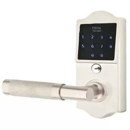 Emtek Emtouch Classic - T-Bar Knurled Lever Electronic Touchscreen Lock by Emtek