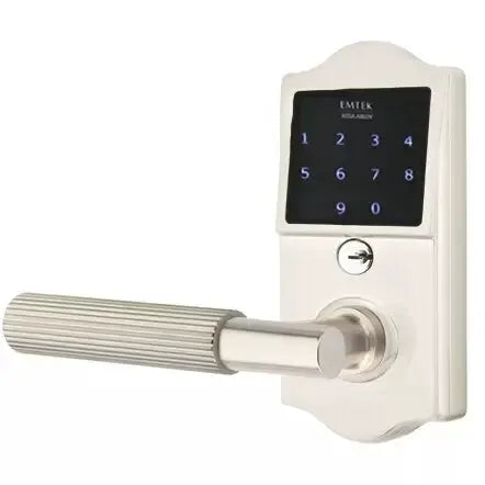 Emtek Emtouch Classic - T-Bar Straight Knurled Lever Electronic Touchscreen Lock by Emtek