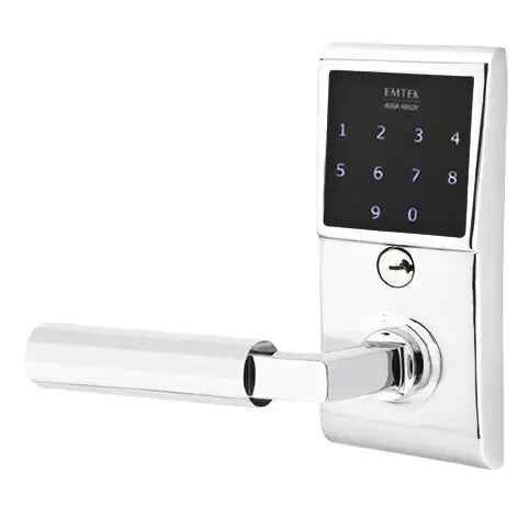 Emtek Emtouch - L-Square Faceted Lever Electronic Touchscreen Lock by Emtek