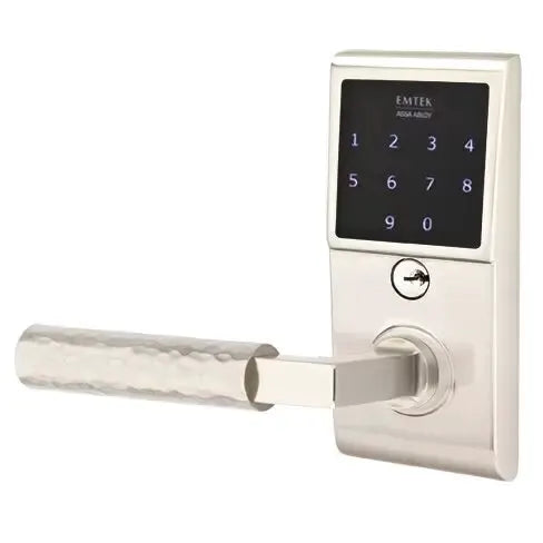 Emtek Emtouch - L-Square Hammered Lever Electronic Touchscreen Lock by Emtek