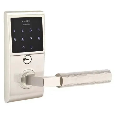 Emtek Emtouch - L-Square Hammered Lever Electronic Touchscreen Lock by Emtek