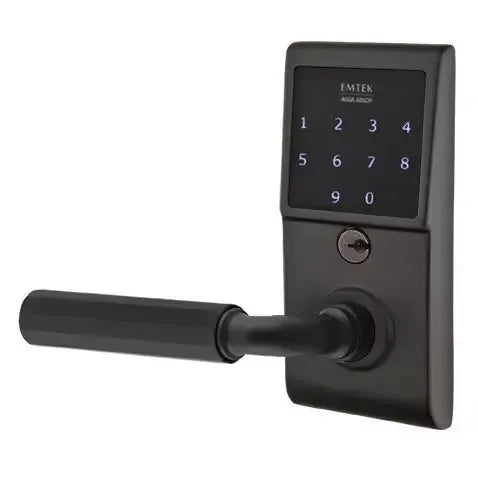 Emtek Emtouch - R-Bar Faceted Lever Electronic Touchscreen Lock by Emtek