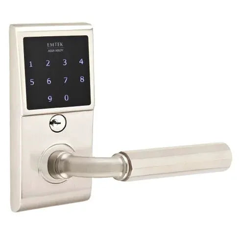 Emtek Emtouch - R-Bar Faceted Lever Electronic Touchscreen Lock by Emtek
