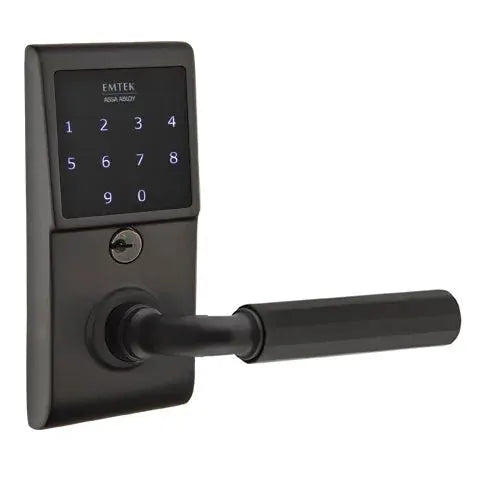 Emtek Emtouch - R-Bar Faceted Lever Electronic Touchscreen Lock by Emtek