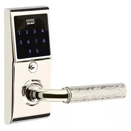Emtek Emtouch - R-Bar Hammered Lever Electronic Touchscreen Lock by Emtek