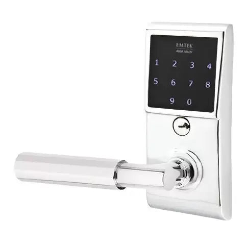 Emtek Emtouch - T-Bar Faceted Lever Electronic Touchscreen Lock by Emtek