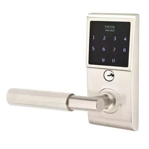 Emtek Emtouch - T-Bar Faceted Lever Electronic Touchscreen Lock by Emtek